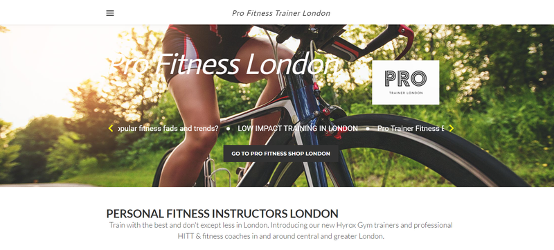 Professional Fitness Trainer London